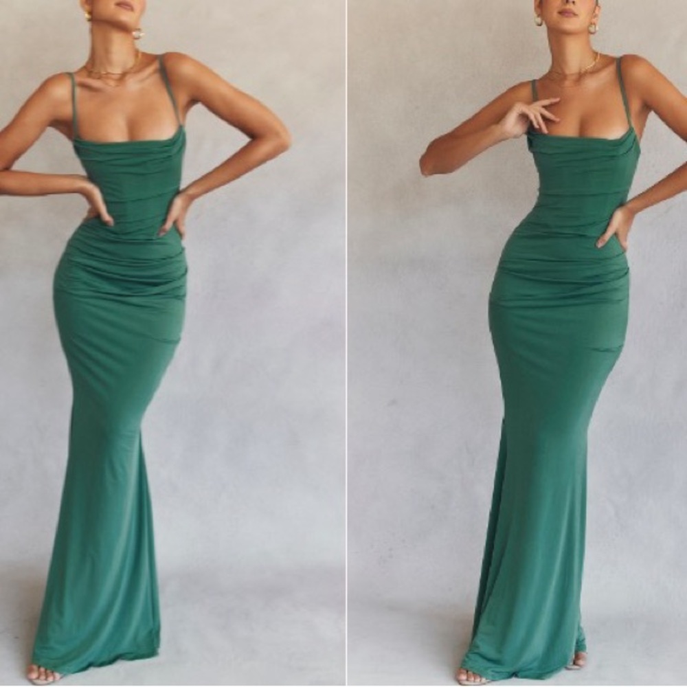 House of CB Forest Corset Maxi Dress